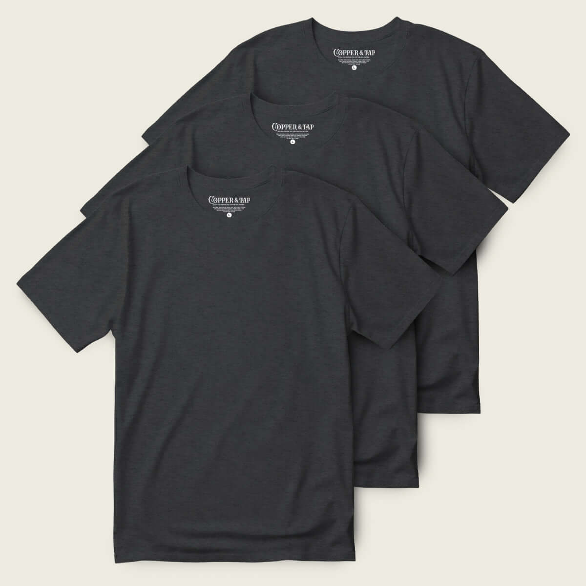 3 pack black tri-blend premium t-shirts