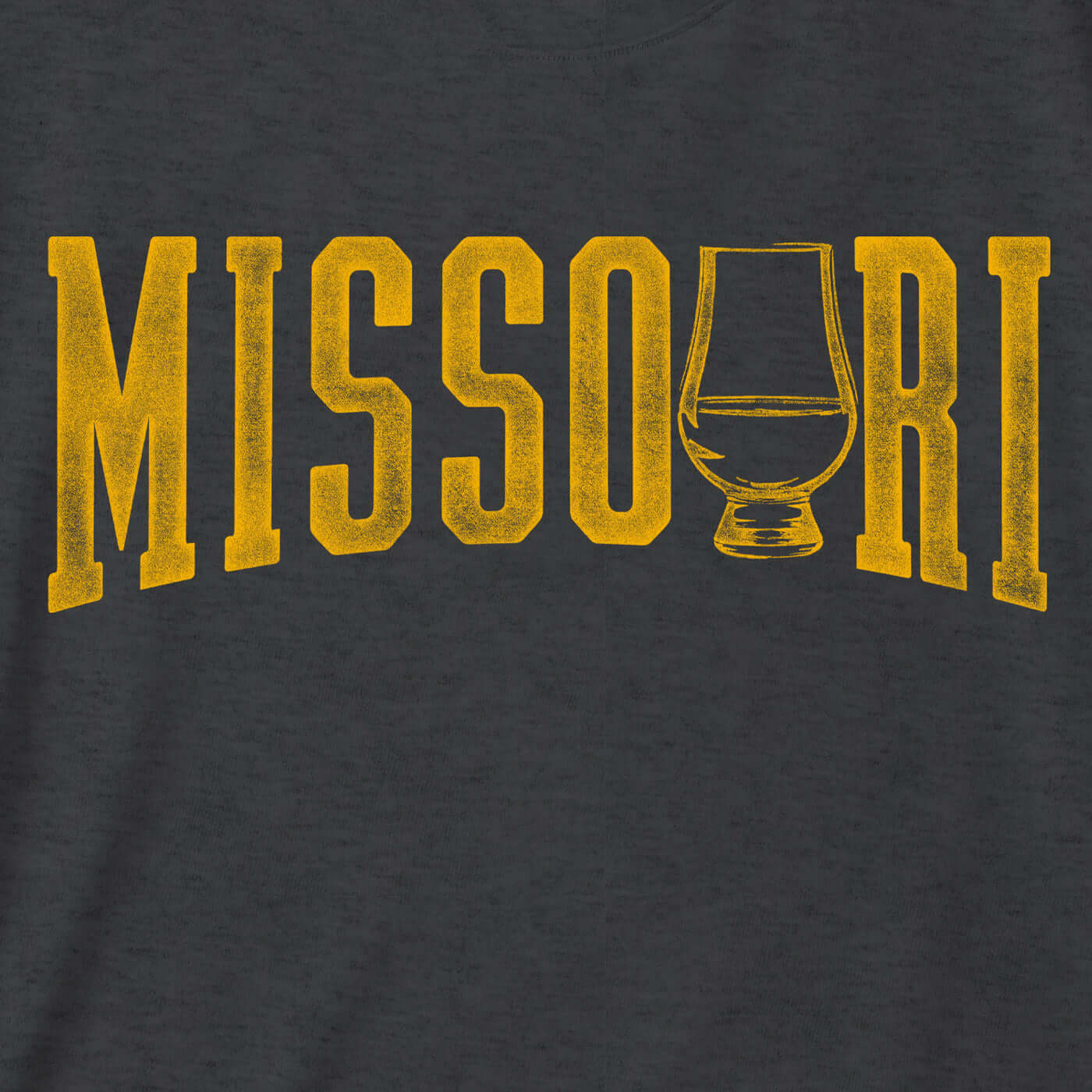 missouri whiskey shirt-black-closeup