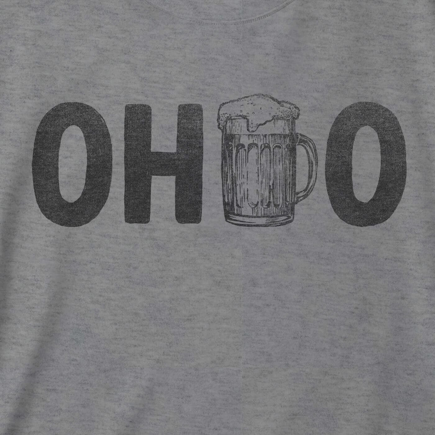 closeup of ohio beer tee design