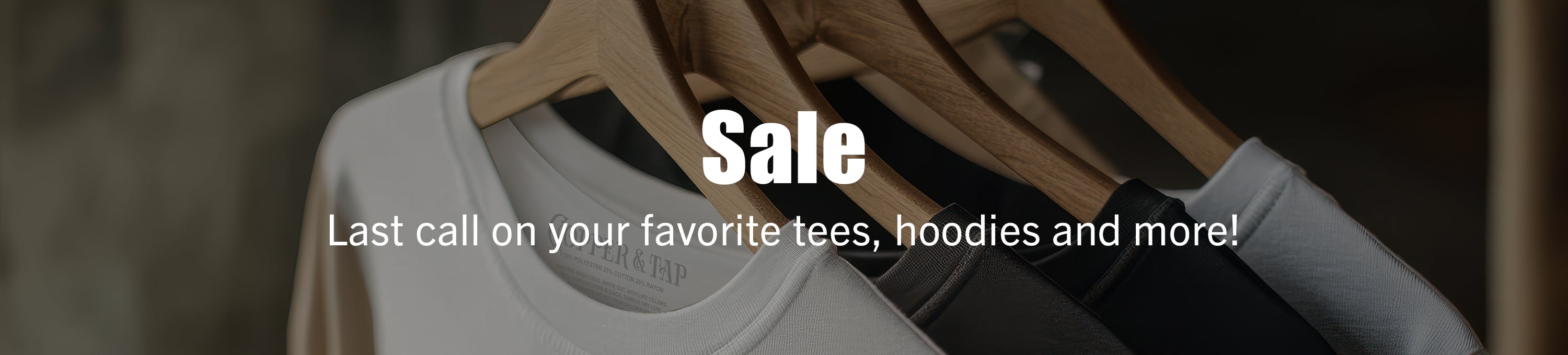 sale banner for copper & tap