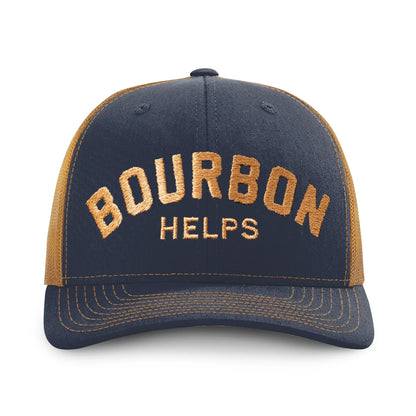 bourbon helps hat richardson 112 with caramel colored embroidery
