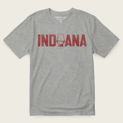 indiana bourbon shirt with whiskey glass