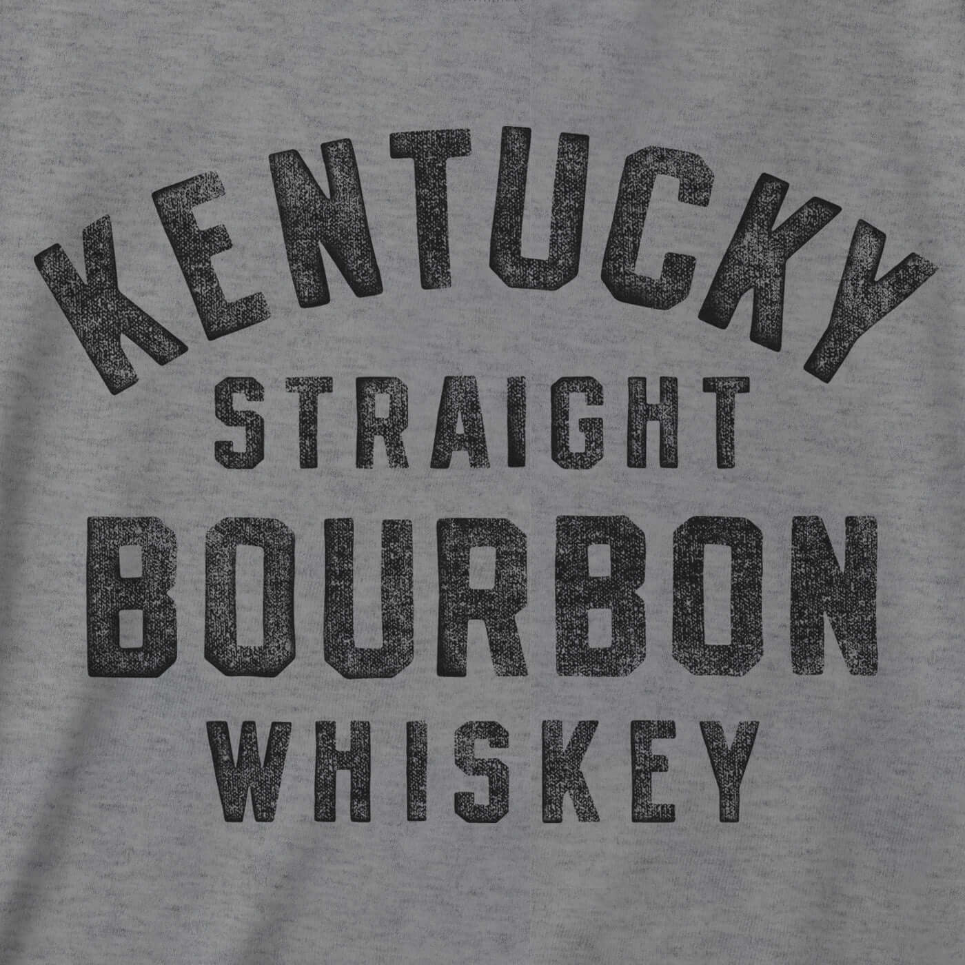 closeup of kentucky straight bourbon whiskey tri-blend t-shirt